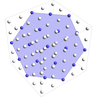 A_2 lattice embedded in Z^3