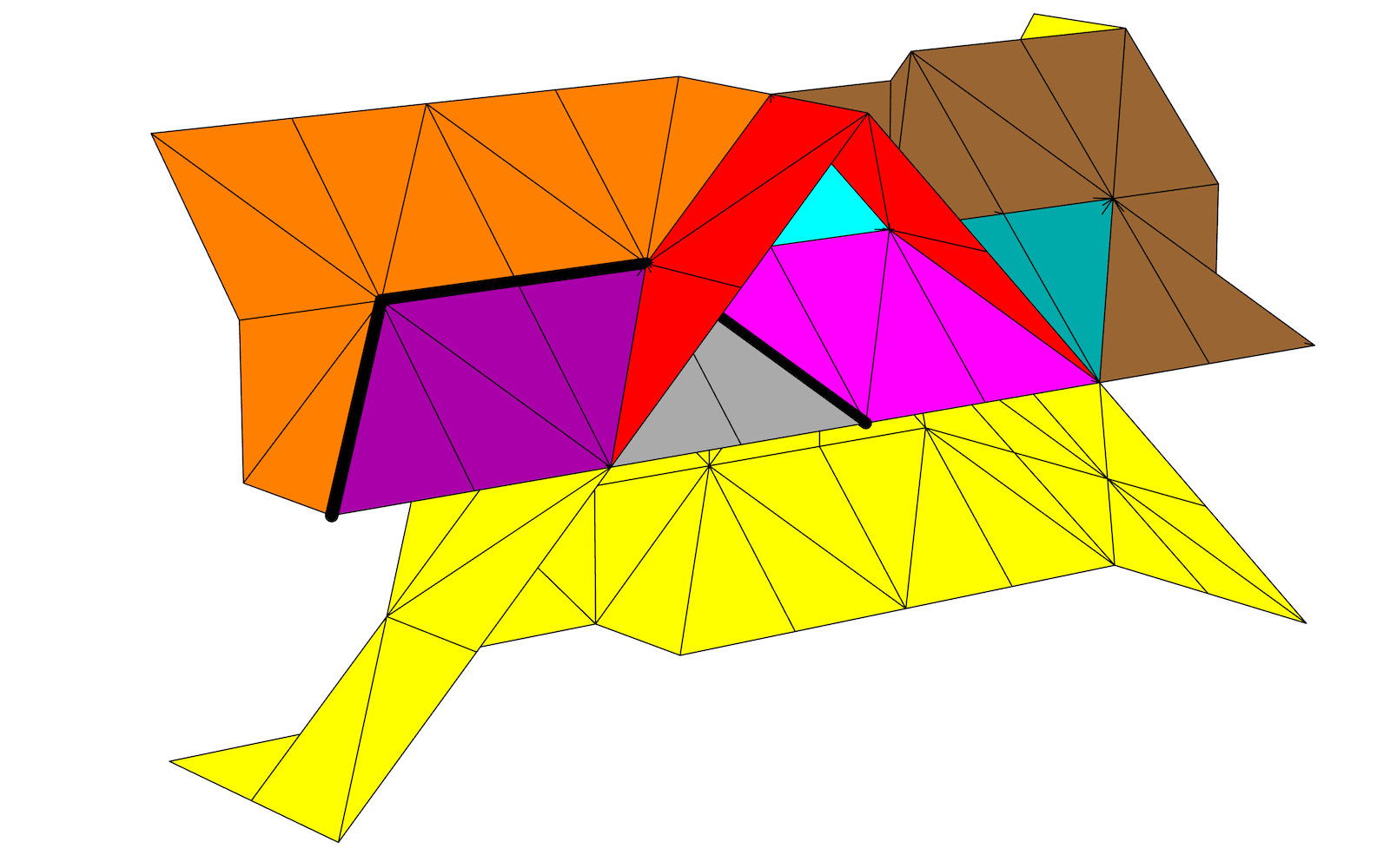 Noncontractible loop as boundary, recoloured