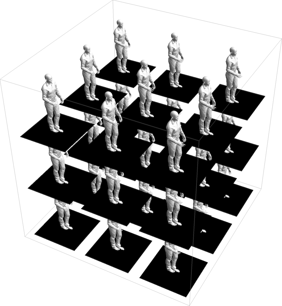 Figures in kaleidoscopic view of 3-torus