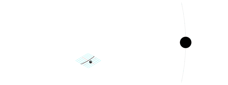 Test particle given a small radial push