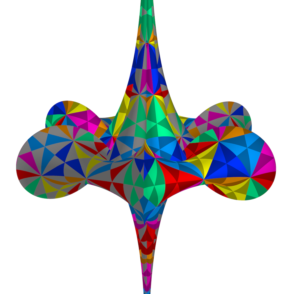 Surface associated with stationary breather solution