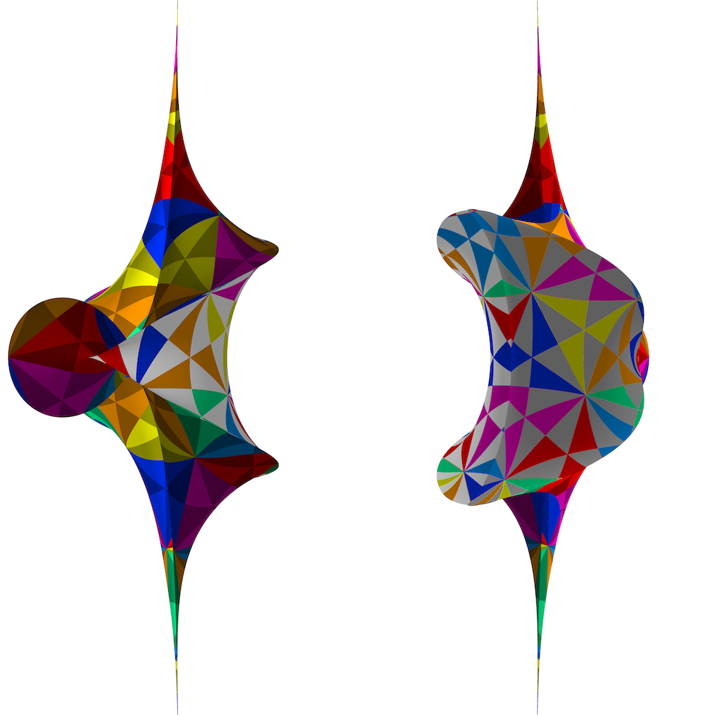 Surface associated with KA 2-soliton solution