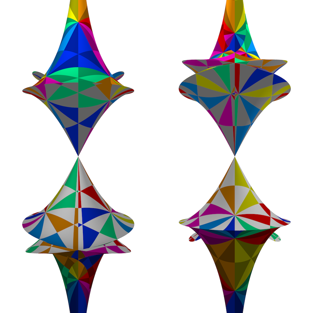 Surface associated with KK 2-soliton solution