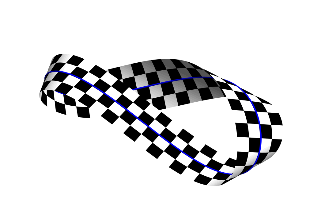 Mobius strip whose centreline is roughly a figure 8