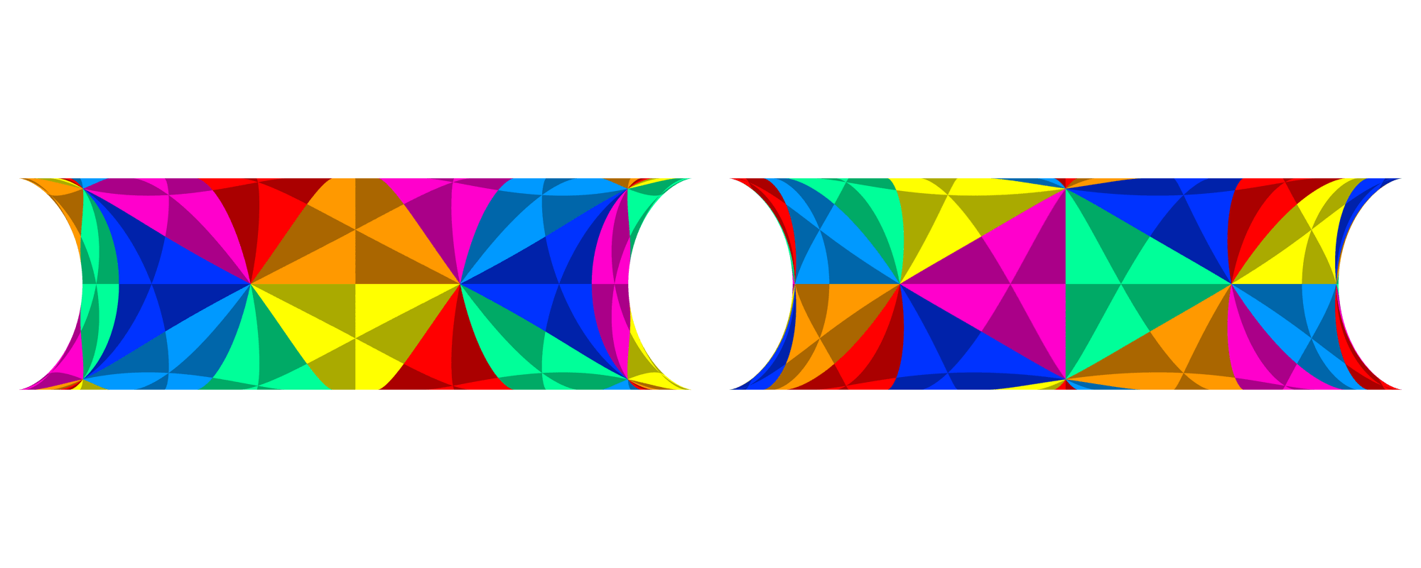 Hourglass-shaped negative-curvature surfaces of revolution