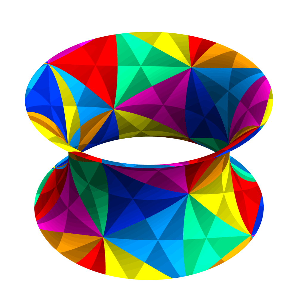 Hourglass-shaped negative-curvature surface of revolution