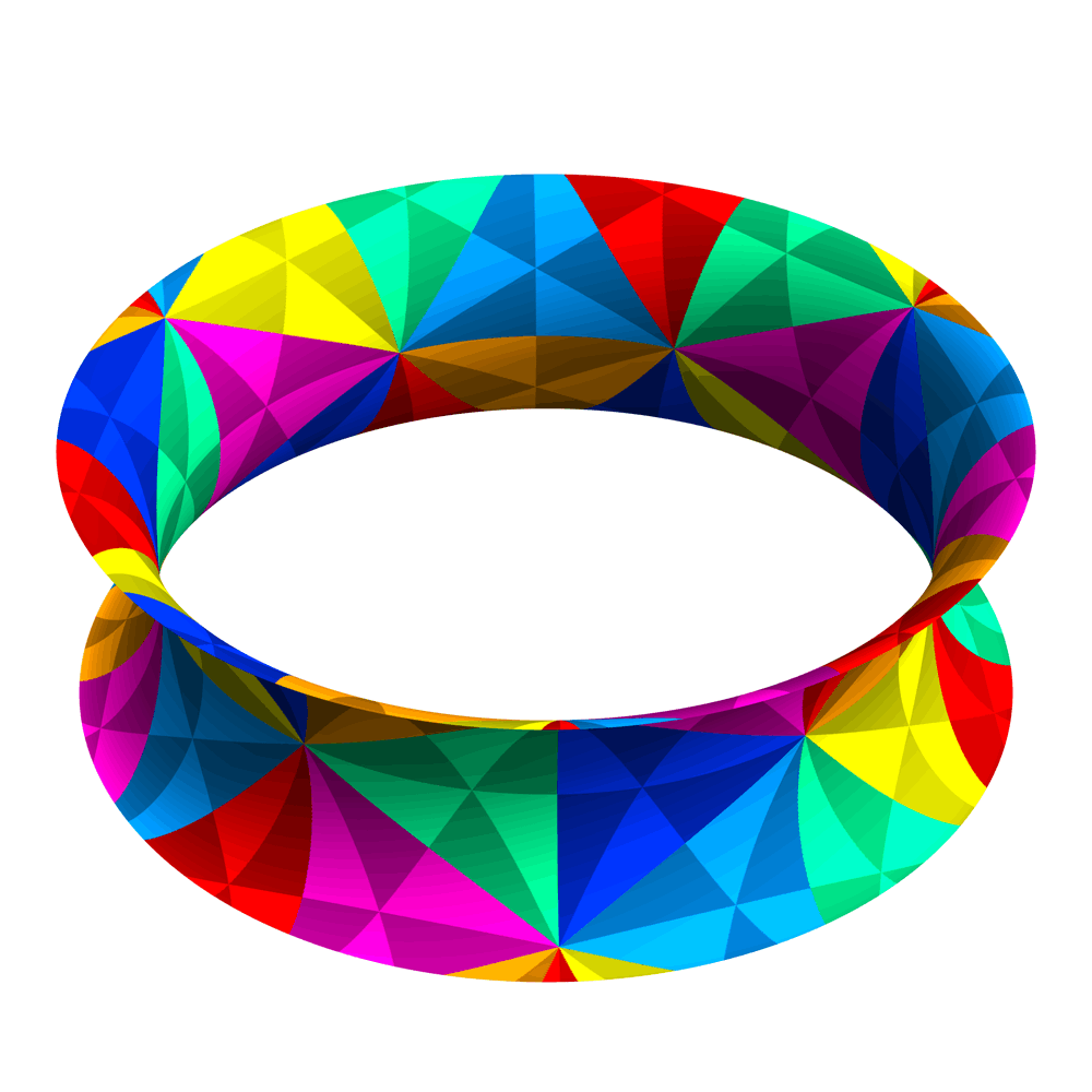 Hourglass-shaped negative-curvature surface of revolution