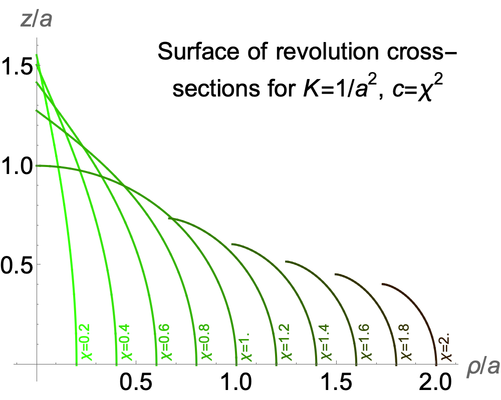 Plots of cross-sections for positive curvature